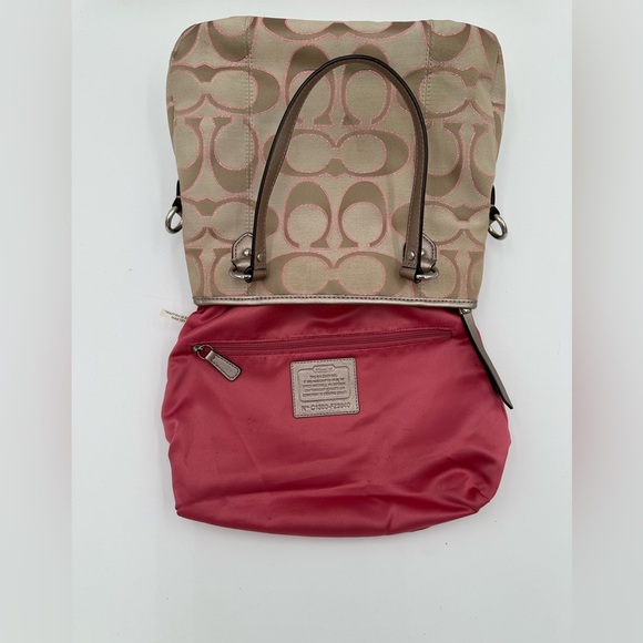 Coach Daisy Outline Signature Mia F23040 in Pink/Brown/Tan - Picture 4 of 14